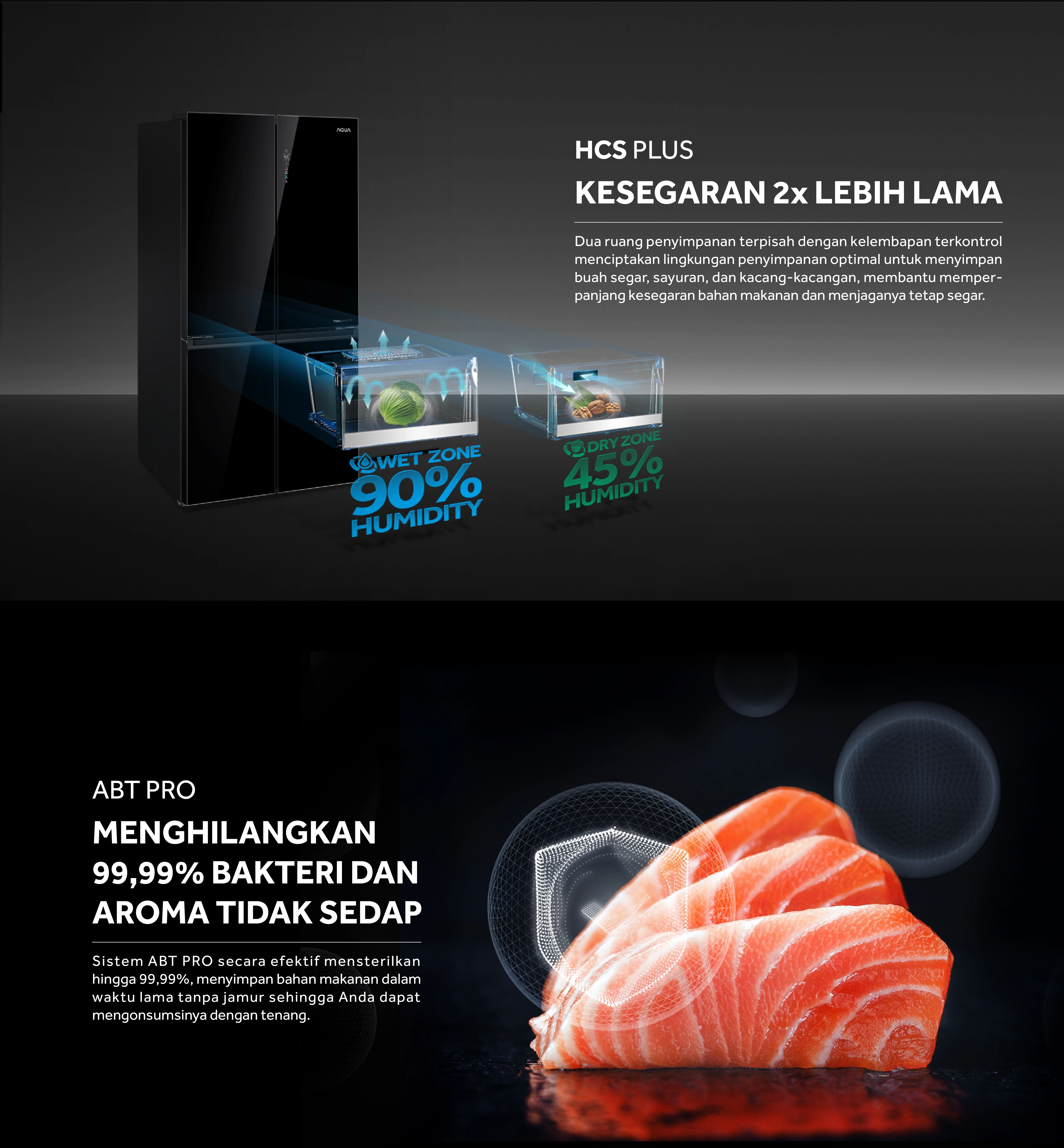 kulkas AQUA Elektronik AQR-CTD746RAG(BK)